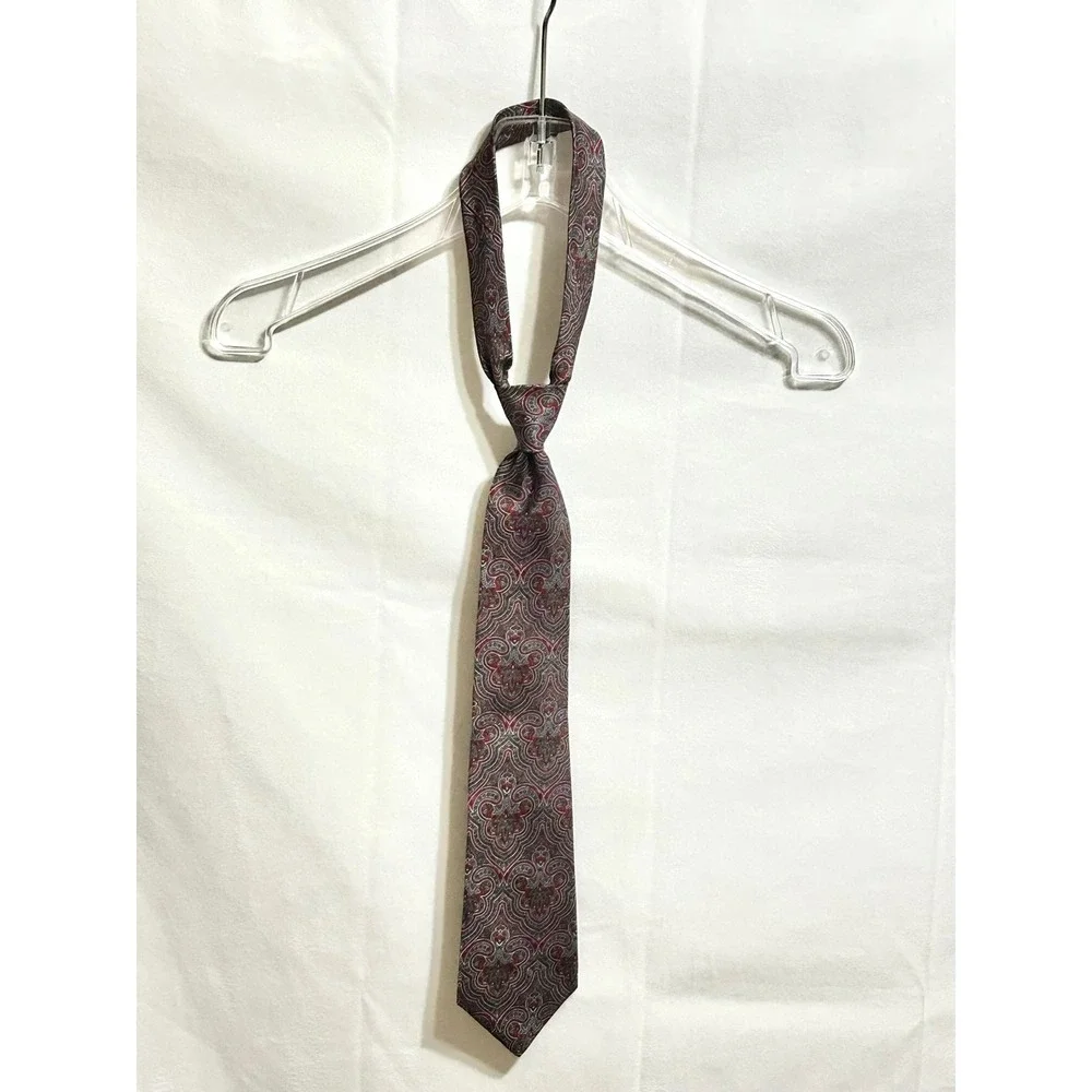 Yves Saint Laurent‎ Neckwear 100% Silk Paisley Pattern Men Tie